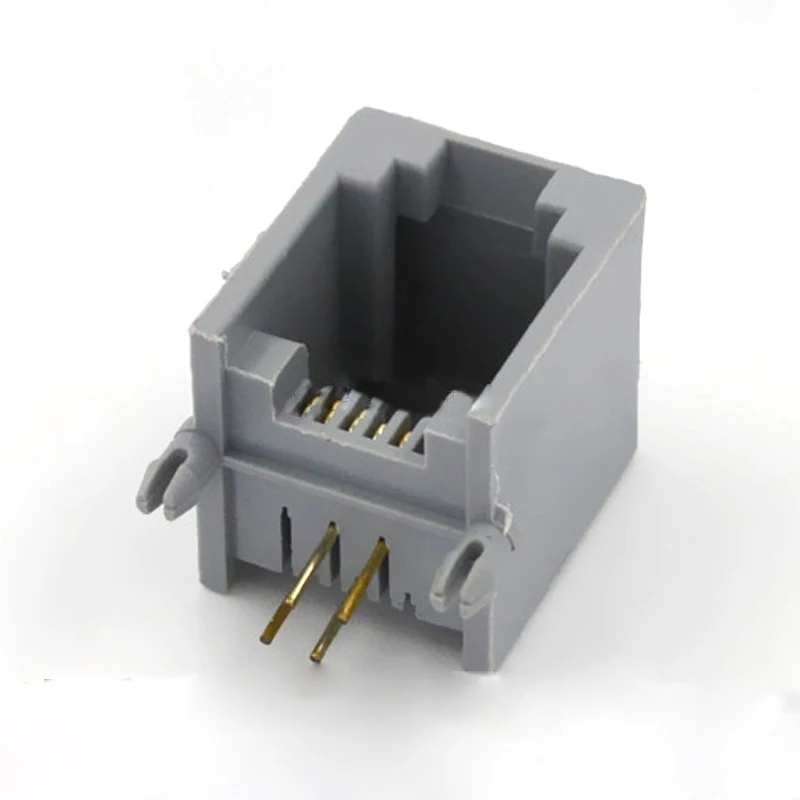 10 шт. разъем RJ11 с золотым покрытием 90 градусов зеленый пластиковый Pcb-6p4c серый |