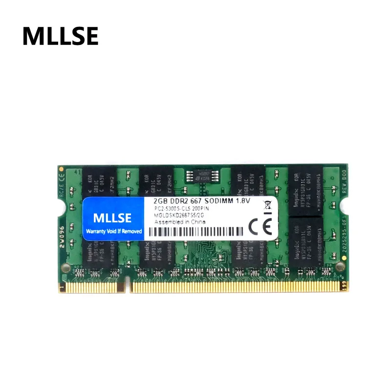 Оперативная память MLLSE SODIMM DDR2 для ноутбука 667 МГц PC2 5300 МГц|sodimm ddr2|ddr2 667mhz 2gb pc2-5300ddr2 |