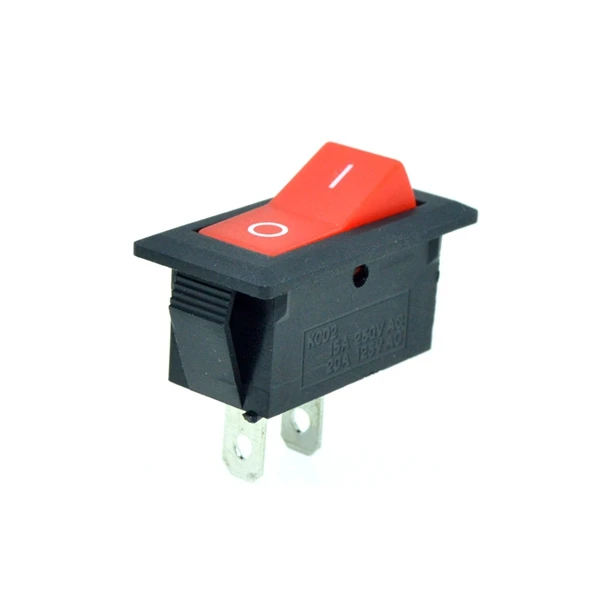 Красный кнопочный автомобильный кулисный переключатель для лодки 12 В 2 положения 2 штифта I/O вкл/выкл 3 штифта Вкл/вкл 28X13 мм защелкивающаяся Панель Крепление 6A 250VAC/10A 125VAC - Цвет: ON-OFF SPST