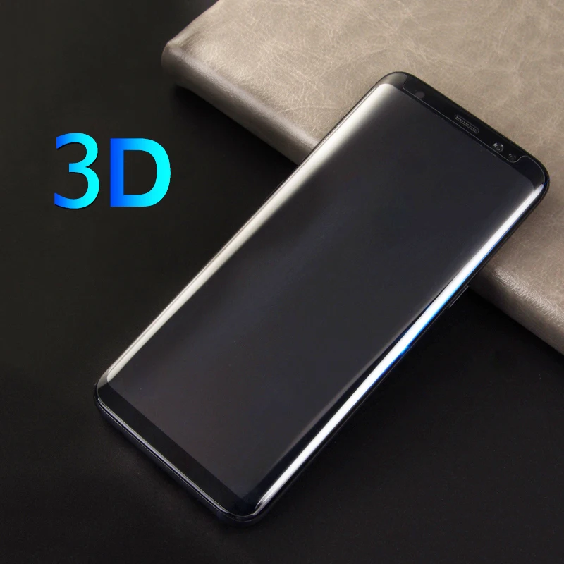 For Samsung Galaxy S8 Tempered Glass Screen Protector Case Friendly 3D Curved Full Cover for Protective Film | Мобильные телефоны и