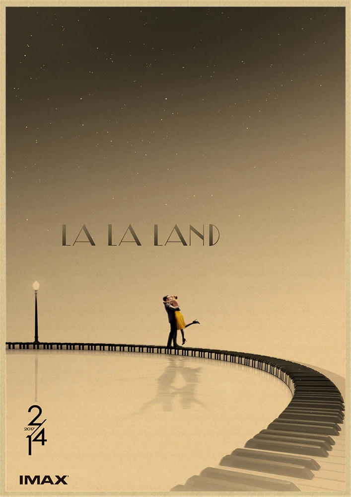 LA LAND фильм плакат из крафт-бумаги плакаты настенные наклейки домашний декор домашний художественный бренд - Цвет: Синий