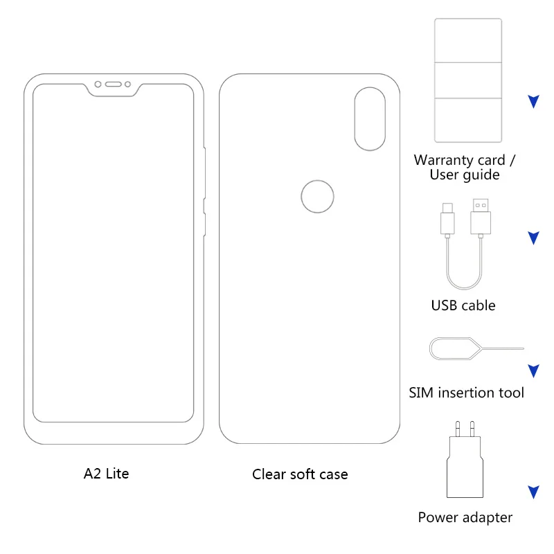Глобальная версия Xiaomi Mi A2 Lite 4 ГБ ОЗУ 64 Гб ПЗУ Snapdragon 625 5 84 &quot19:9 полный экран Двойная