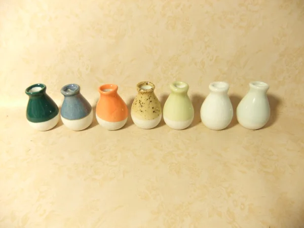 Original jingdezhen ceramics by hand/coarse pottery of primitive simplicity wind mini flowers inserted|ceramic flower knob|flower girl head