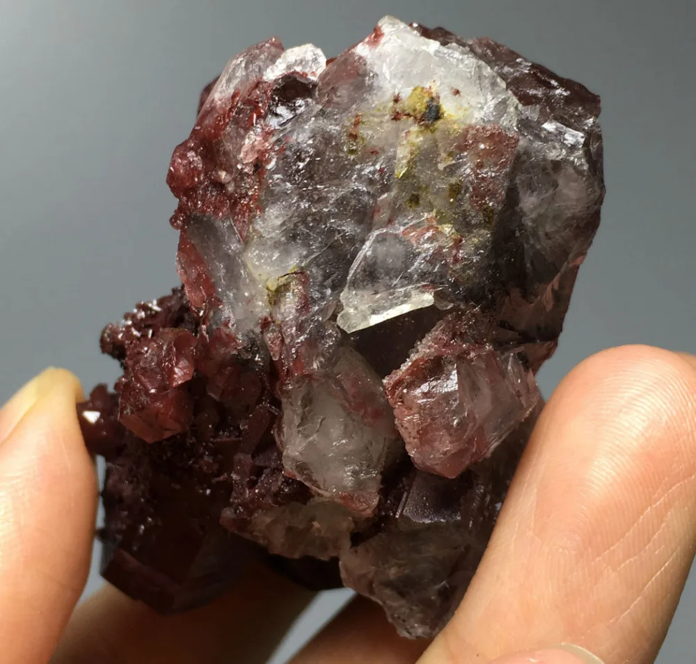 69 г натуральный Новый найти Красный КВАРЦЕВЫЙ кластер кристаллический образец