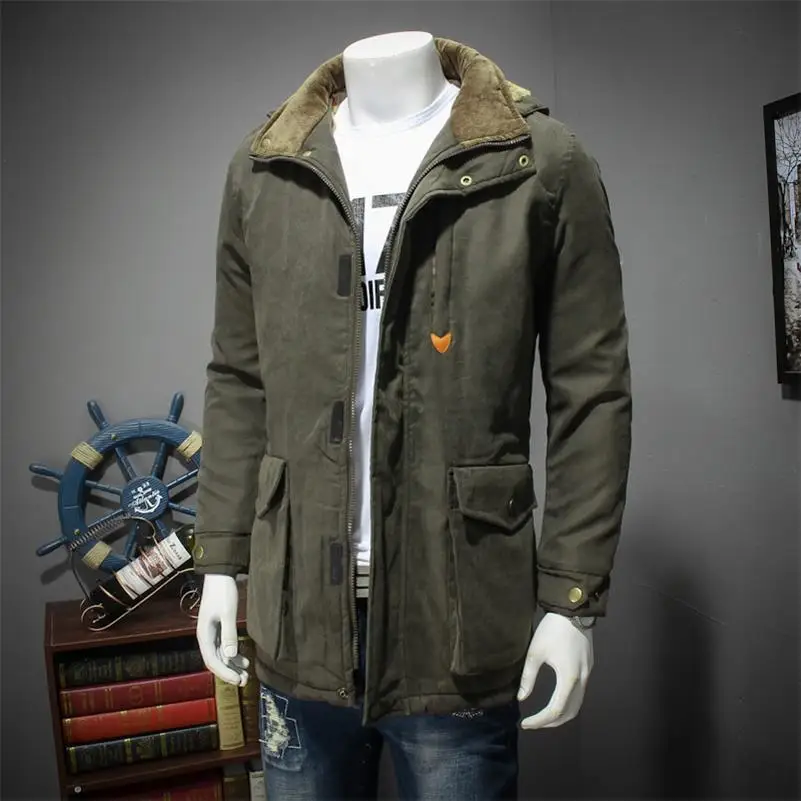 10XL 9XL 8XL 6xl 5xl 4x-35ɼ Fit 95% хлопок новинка 2017 года парки Для мужчин длинный толстый