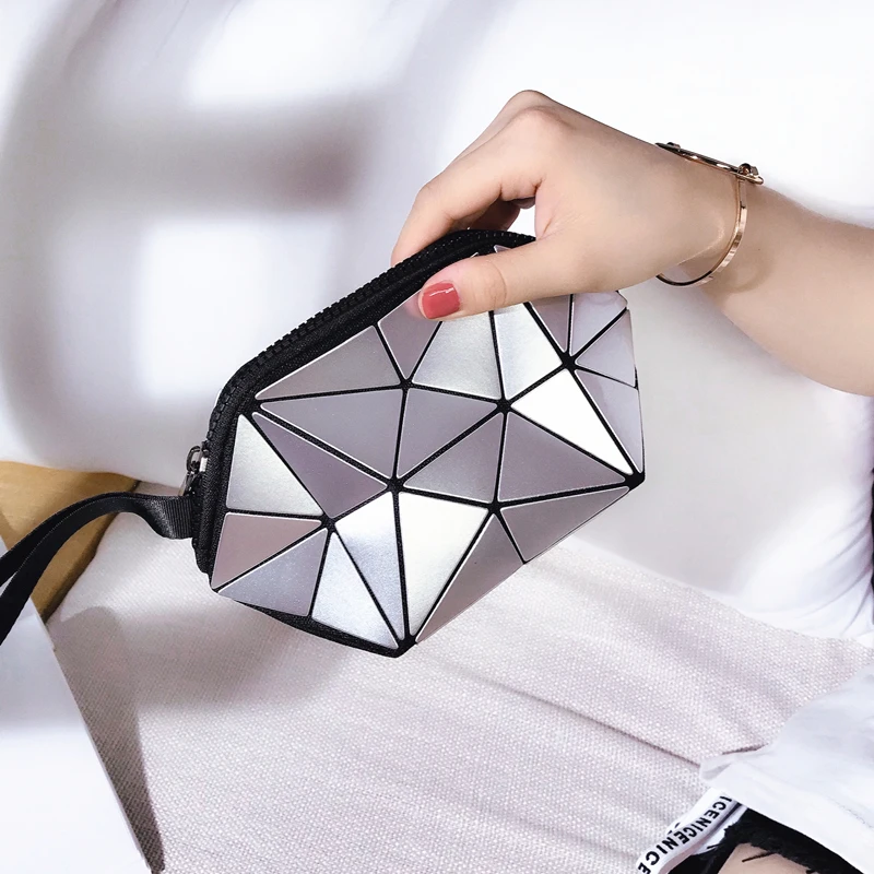 Женский кошелек в стиле хип-хоп из искусственной кожи с геометрическим рисунком