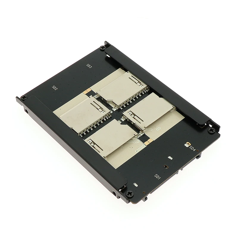 Оптовая продажа 4 порта SD SDHC MMC для SATA адаптер конвертер Поддержка всех карт|Платы
