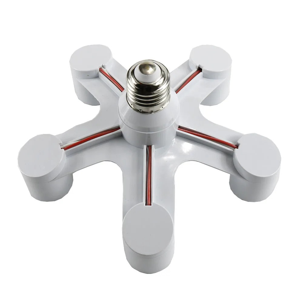 Высококачественный разветвитель для светодиодных ламп 5 в 1 с цоколем E27 на