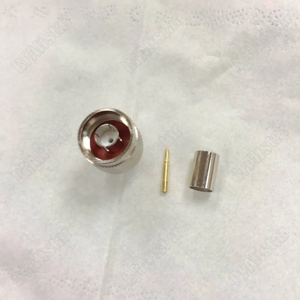 10 шт. N обжимной штекер RG5 RG6 5D-FB LMR300 RF кабель прямой коаксиальный соединитель