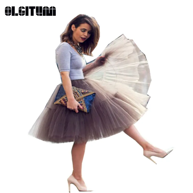 

OLGITUM Новинка 2020 тюлевые юбки женские модные вечерние дизайнерские SK094