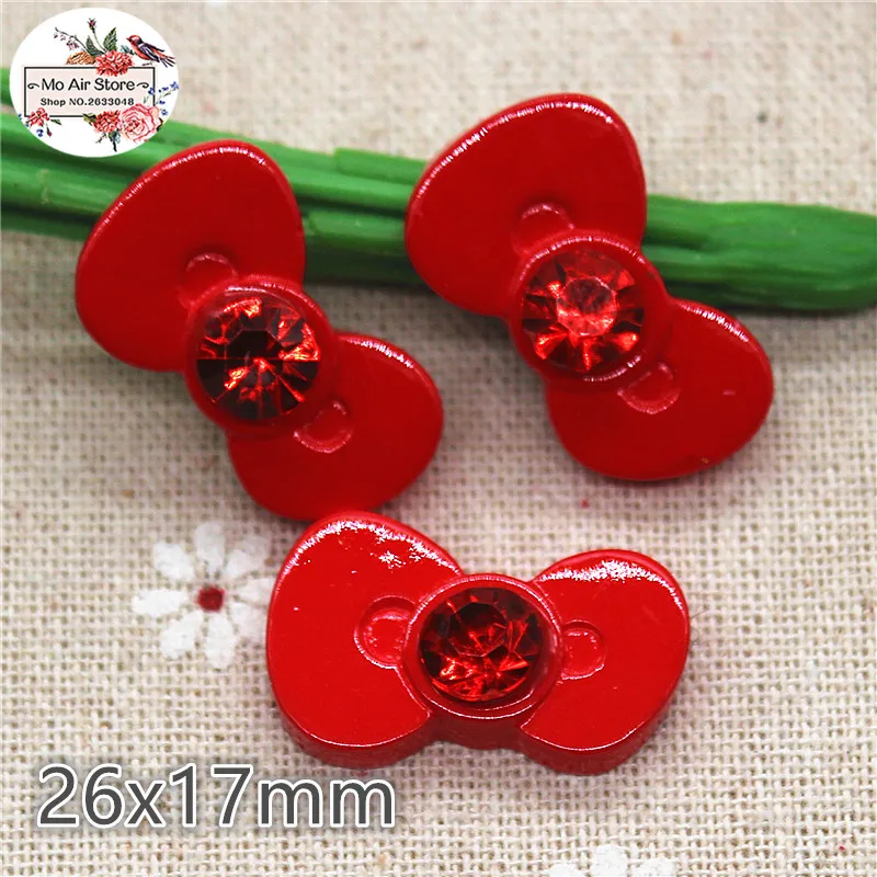 Красные акриловые стразы блестящий лук искусство украшение Очаровательное для