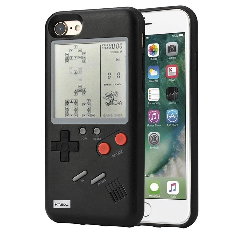 Чехол для телефона Nintendo Tetris Gameboy в стиле ретро Apple iPhone 6 6s 7 8 Plus X игровой