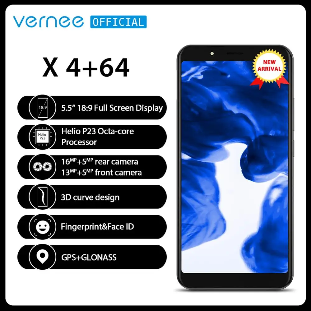 Vernee X 6 0 дюймов 6200 мАч 18:9 FHD Смартфон 4 г LTE сотовый телефон Face ID ГБ Оперативная