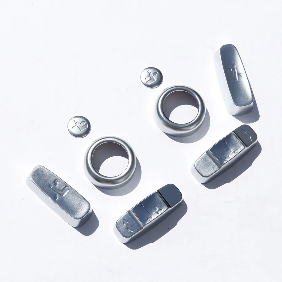 

For Land rover Discovery 5 2017 Car-Styling ABS Matt Chrome Seat adjustment Button Cover Trim Accessories Set of 8pcs