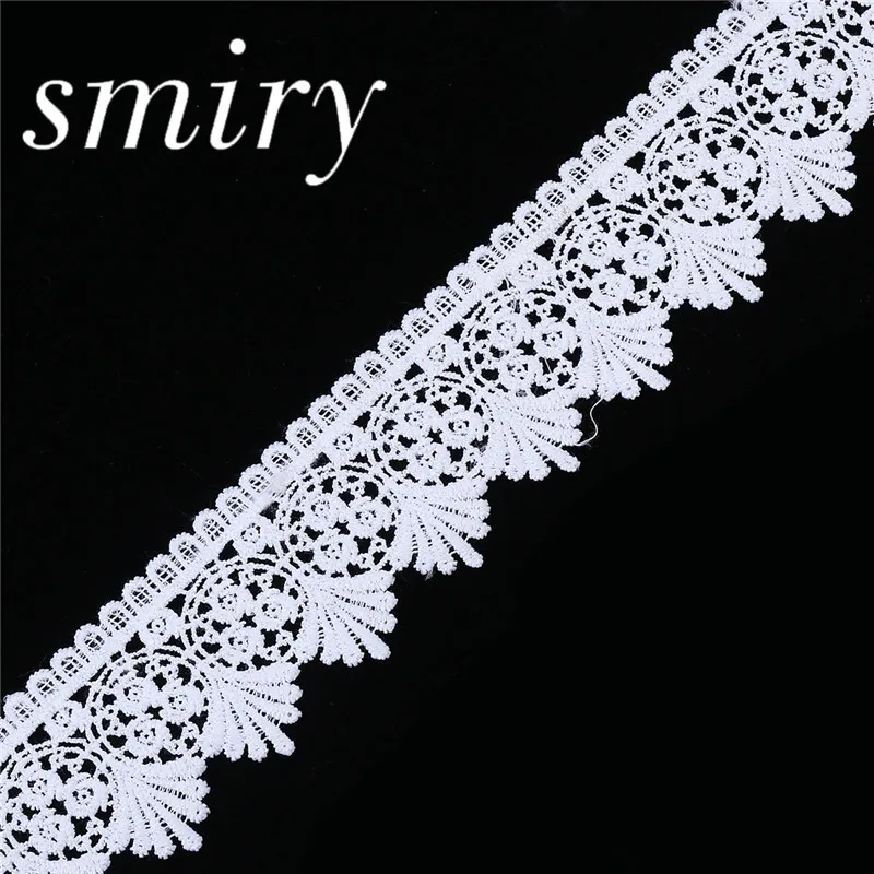 Smiry 2 ярда новинка маленький белый узор кружевная отделка ткань для одежды лента
