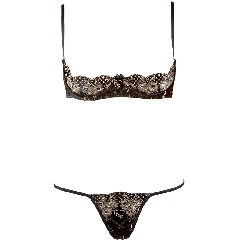 Комплект женского нижнего белья с чашками пуш ап и вышивкой|bra panty set|underwear setunderwear