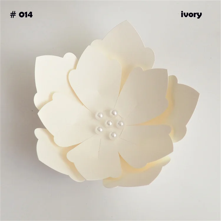 Ivory 5 минут легко DIY Бумажные цветы для свадебных фонов украшения бумажные поделки детская комната деко детский душ видео учебник - Цвет: Ivory