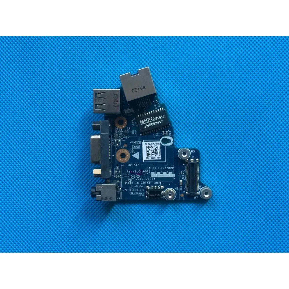 Новая VGA/USB/RJ 45 порт IO монтажная плата 4J7P5/04J7P5/CN 04J7P5/QAL81 LS 7782P для Dell E6430 дискретный