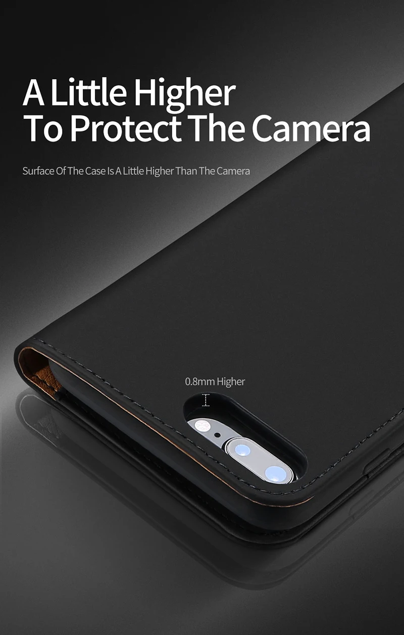 Чехол-Кошелек DUX DUCIS из натуральной кожи для iPhone 8, 7, Xs, винтажная Магнитная откидная крышка для iPhone Xs Max, XR, X, 7, 8, 6s, 6 Plus, чехол