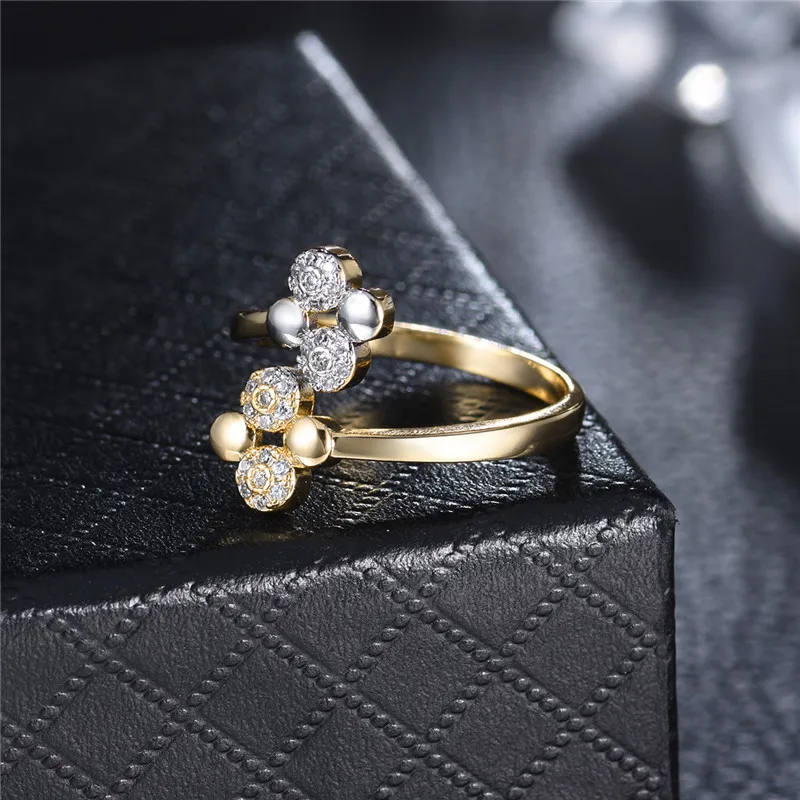 XIAGAO Luxury Women Wedding Band with Heart and Arrow Cut Clear Zircon Fashion Open Ring for Christmas Gift XGR666 | Украшения и