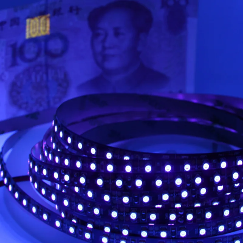 

12V Ultraviolet UV LED Blacklight Waterproof non/IP65 Night Fishing 395nm 120leds/m 60leds/m 3528 SMD black PCB LED Strip Light