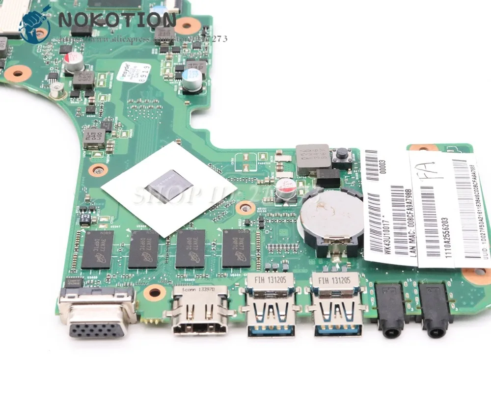 Материнская плата NOKOTION для ноутбука Toshiba Satellite L50 L50-A DDR3L GT740M 2 Гб V000318130 1310A2556203