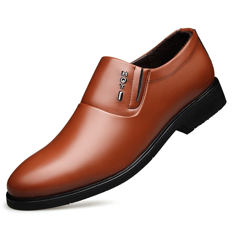 2022 Spring Men's Quality PU Leather Shoes Black Man Dress 38-48 Office | Обувь