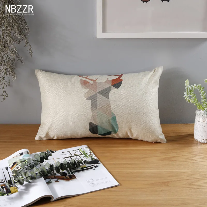 Новинка NBZZR 50*30 см льняная нордическая поясная подушка модная животная