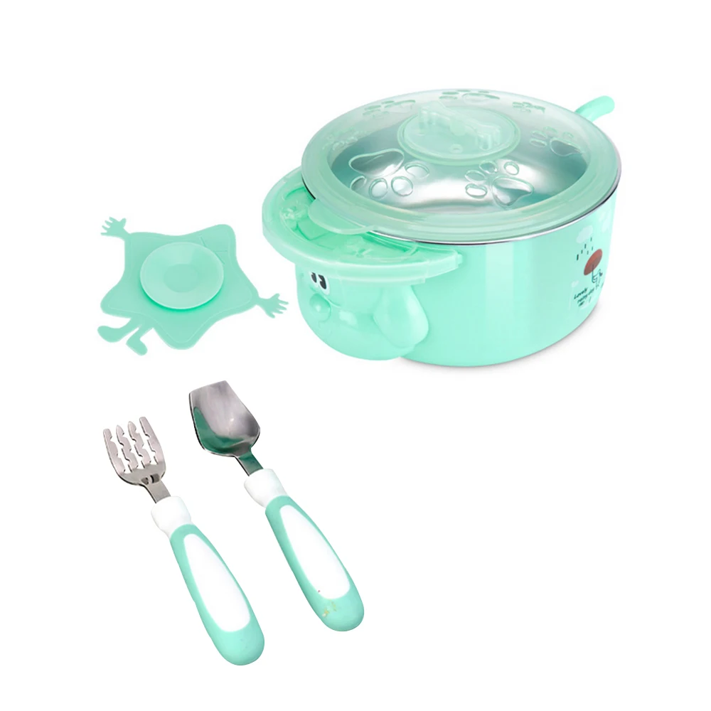 Новые 3 шт. Еда миска с подогревом воды впрыска изоляционная чаша столовая ложка