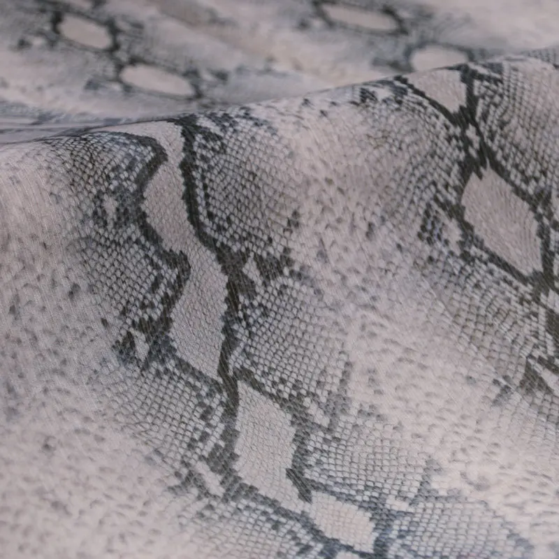serpentine printed silk soft chiffon fabric snake skin thin for dress long beach clothing tissue | Дом и сад