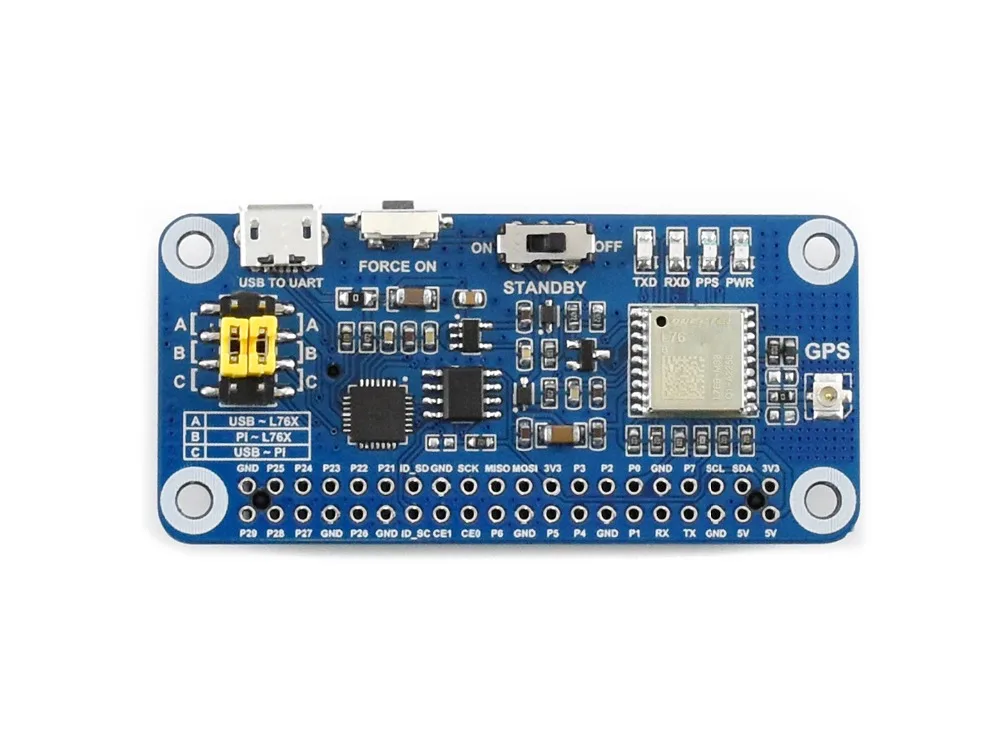 Waveshare L76X мульти ГНСС шапка для Raspberry Pi поддерживает GPS BDS QZSS UART
