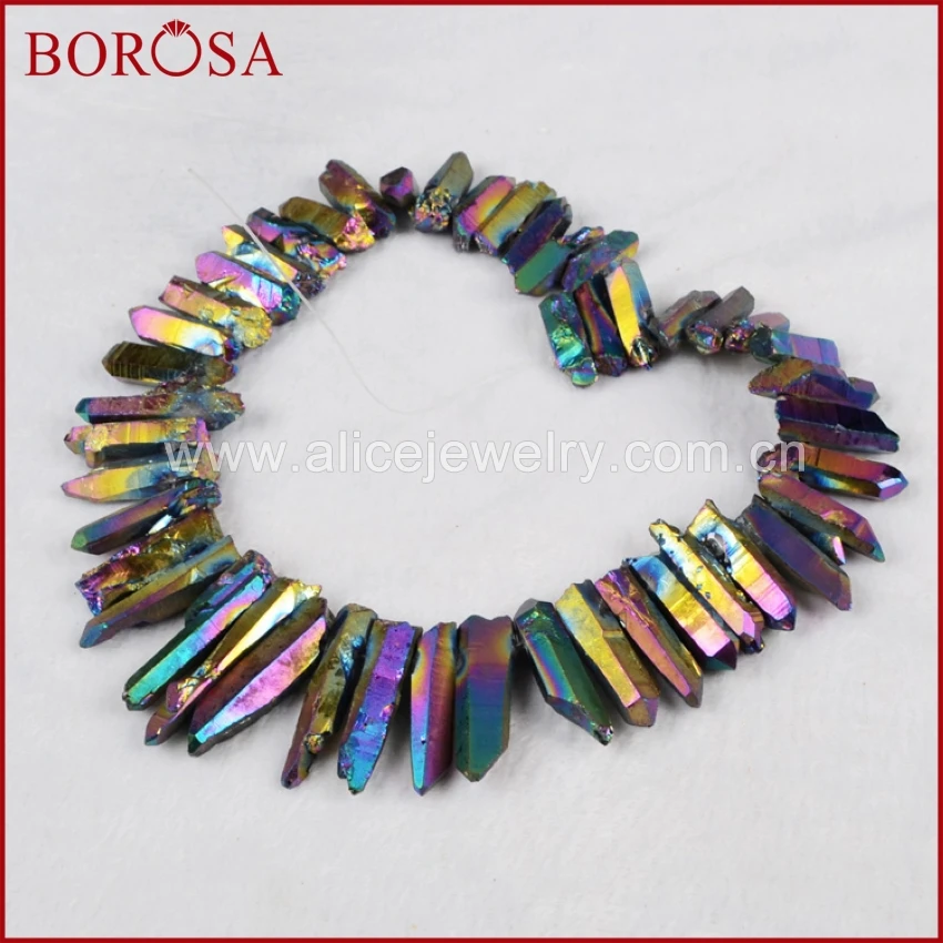 BOROSA Strand Радужный кластер Aura титановый кварцевый с кристаллами точечные