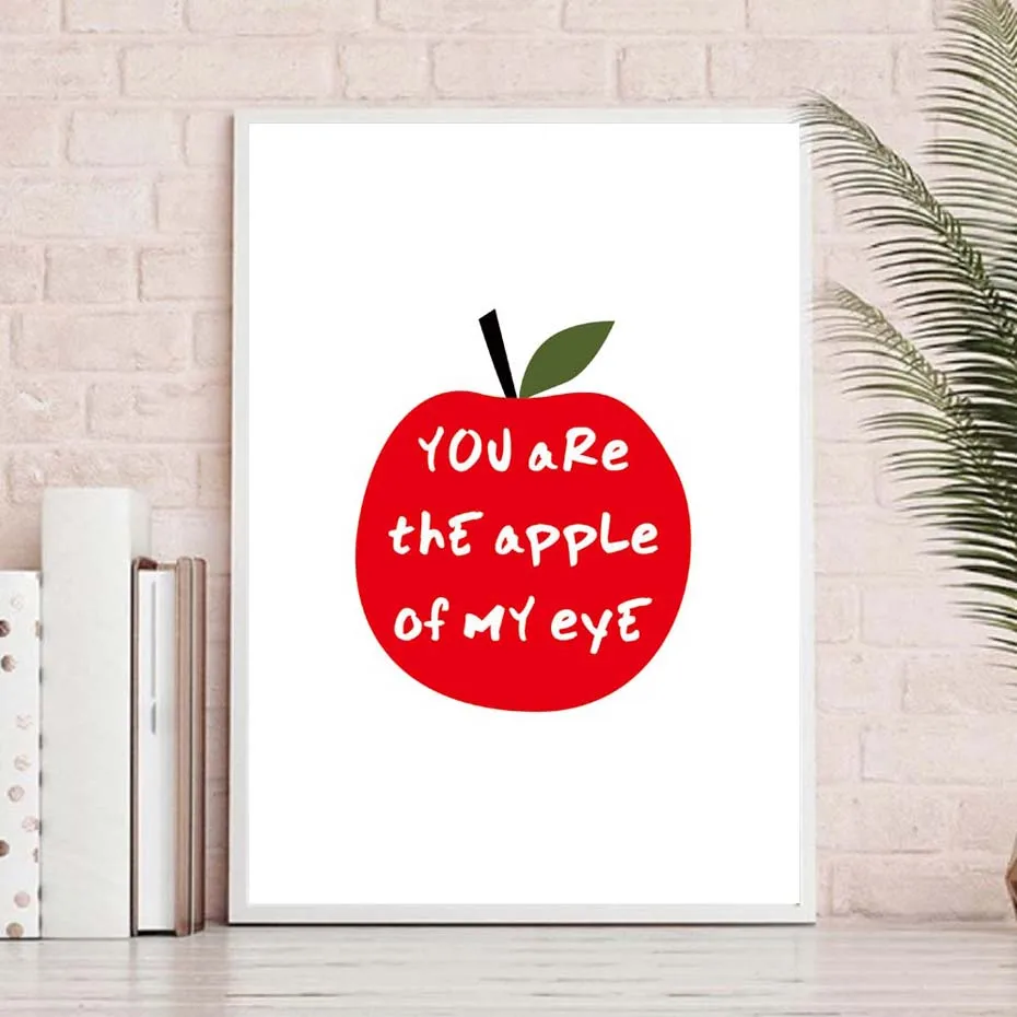 Вы-картина из холста Apple Of My Eye Art с принтом печатный плакат Настенная картина для