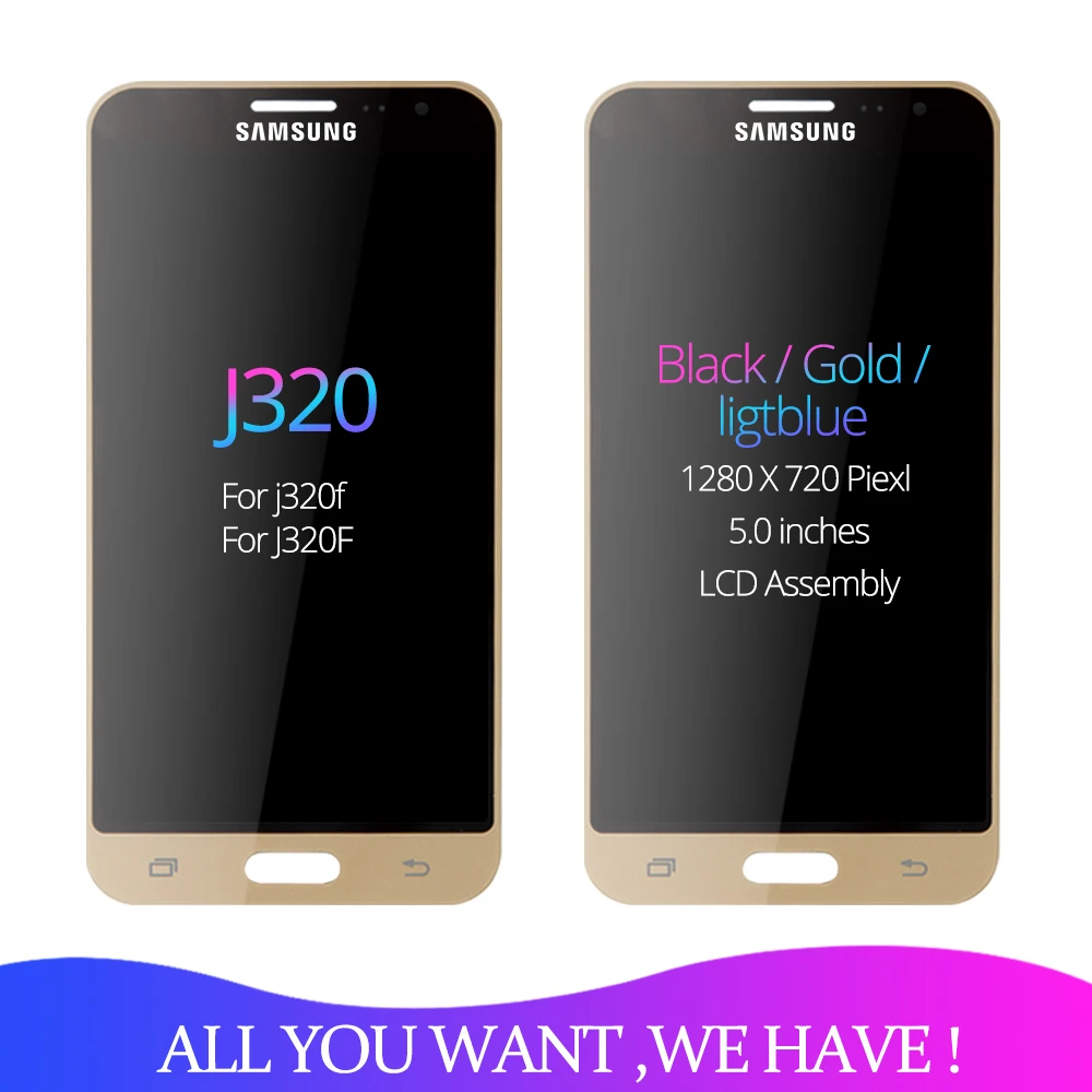 J320F ЖК-дисплей для samsung j3 дисплей J320 J320A J320F J320M ЖК-дисплей с сенсорным экраном можно регулировать яркость бесплатный подарок