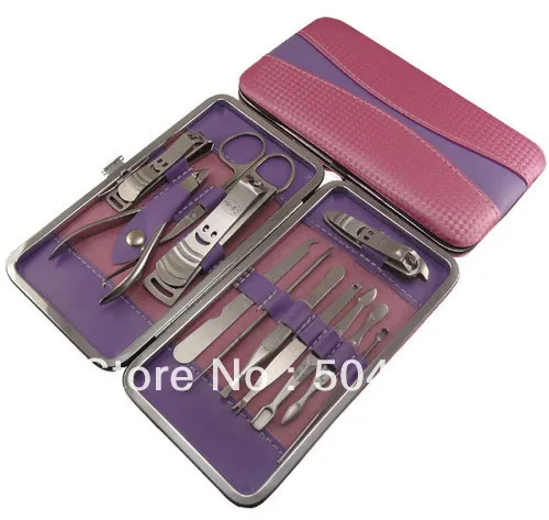12-in-1 Womens Stainless Steel Toe Nail Clippers Set Cutter Trimmer Manicure Kit | Красота и здоровье
