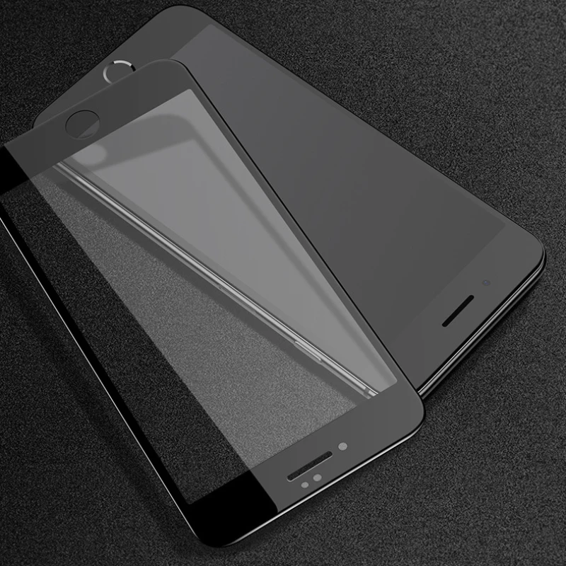 5D закаленное стекло Полное покрытие экрана протектор для iphone 11 Pro Max 8 7 Plus+ 6 6S Xs Xr X 0,26 мм 9H Arc Edge glass Flim