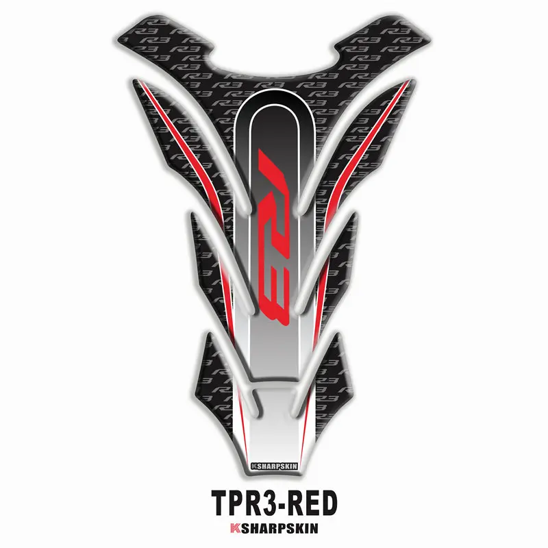 Motorcycle 3D fuel tank pad sticker protective decorative decal For YAMAHA R3 Tank Pad Sticker - Цвет: 1