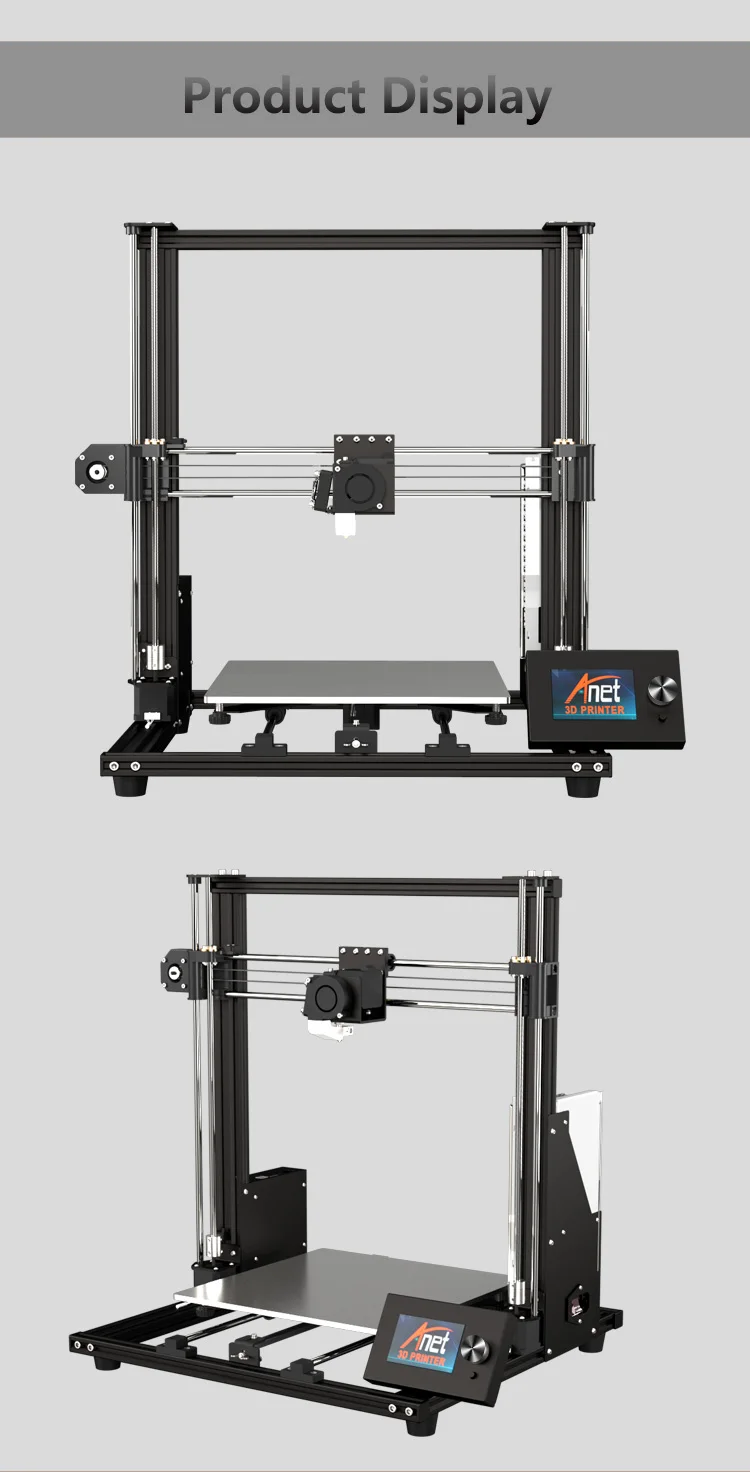 Anet Модернизированный A8 plus 3d принтер DIY комплект рамка из алюминиевого сплава размер печати 300*300*400 A8 3d принтер с автоматическим выравниванием кровати