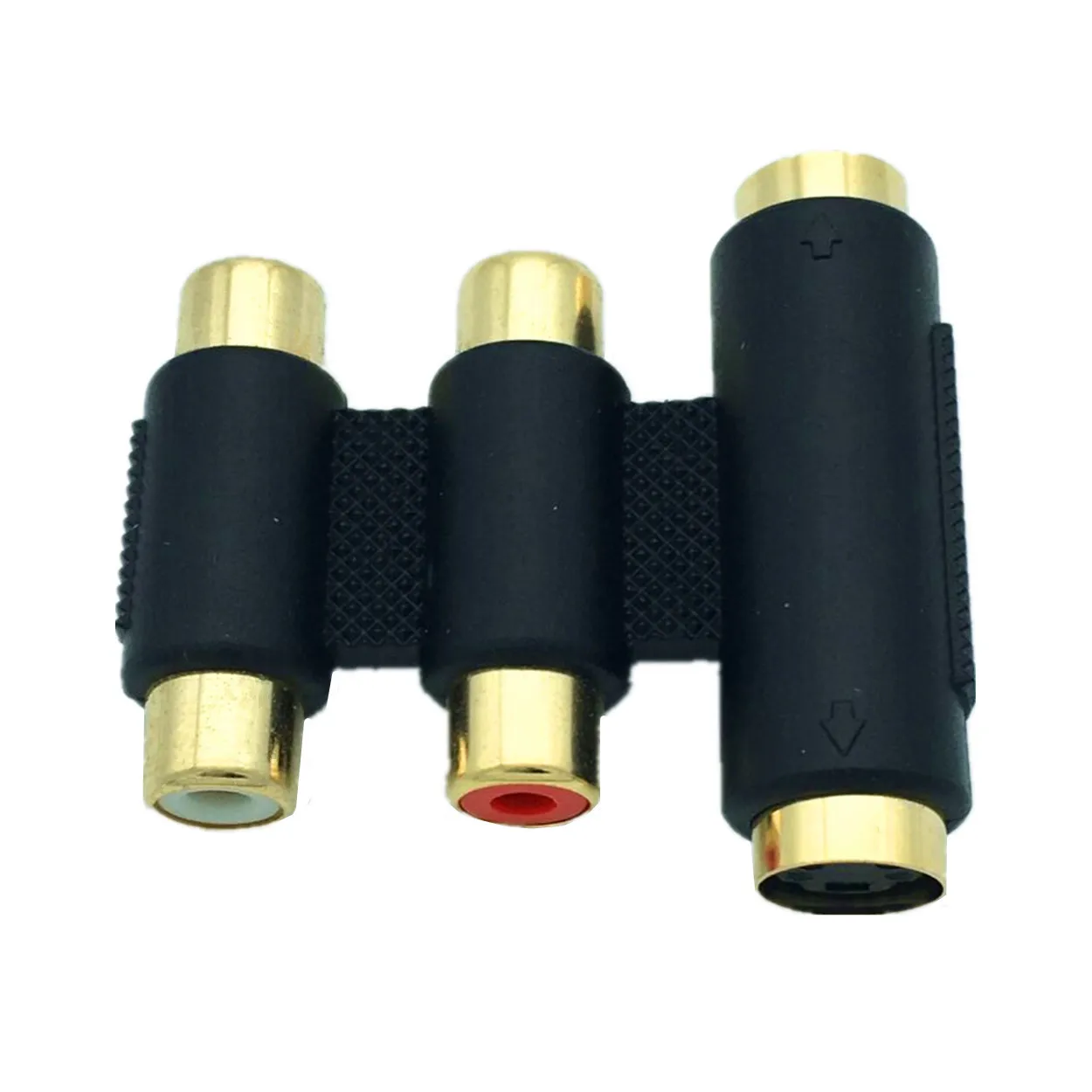 Позолоченный адаптер s video lotus female AV to SV 2RCA + S terminal аудио и видео conversion
