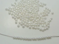 2000 white faux pearl round beads white imitation pearl 3mm seed beads