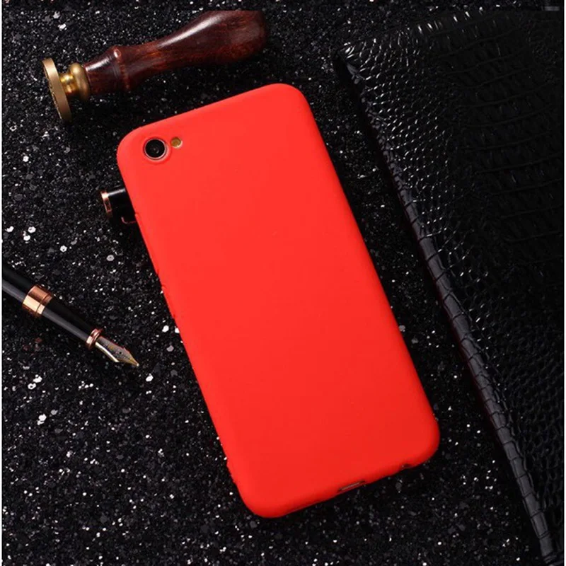 Красный Высококачественный защитный чехол для OPPO A9 A79 A73 A71 A71K A59 A39 A57 чехол Карамельный Цвет Мягкий ТПУ чехол с мультипликационным рисунком - Цвет: Красный