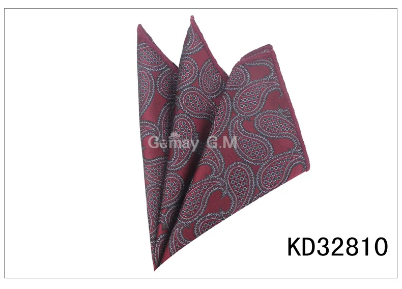KD32810 Мода Пейсли Карманный квадратный цветочный платок для костюмов 23 см* 23 см носовой платок для мужчин и женщин Брендовые костюмы карманные полотенца носовой платок - Цвет: KD32810
