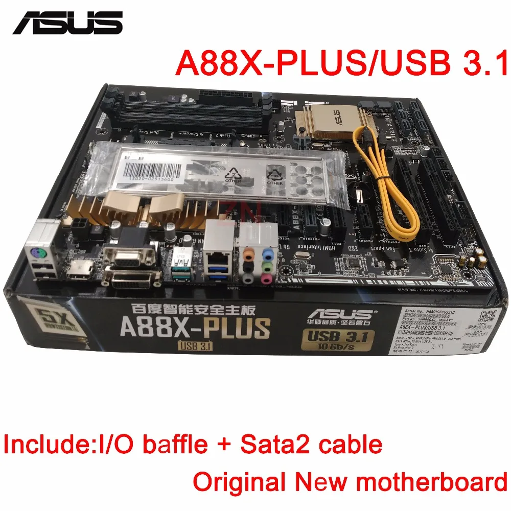 Оригинальный новая настольная Материнская плата ASUS A88X PLUS/USB 3 1 материнская Socket FM2 +