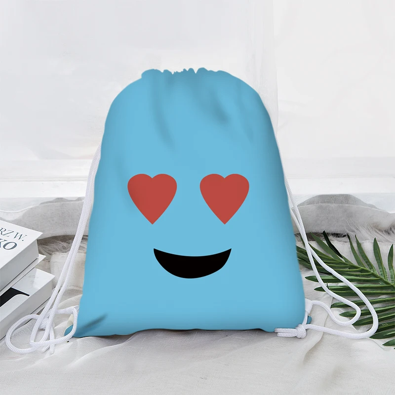 Kawaii/голубой Детский рюкзак с милым выражением 6 цветов доступны яркие милые