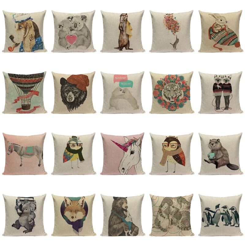 Милые домашние подушки с мультяшным животным золотой ретривер коала