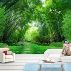 Пользовательских фото настенные Бумага 3D зелёный бамбуковый лес Большой Настенная живопись Современная Гостиная настенной Бумага для стен Свяжитесь с Бумага 3D