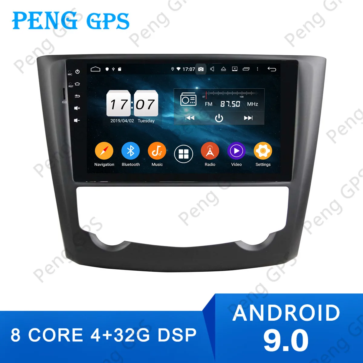 Автомагнитола DSP 4 + 64 ГБ Android 9 0 &quot 2Din для Renault Kadjar 2016 2017 GPS сенсорный