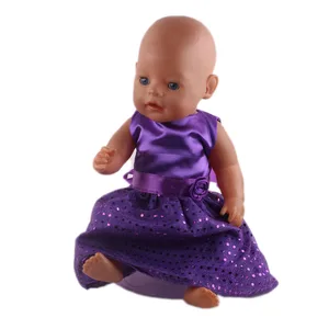 Фиолетовые платья для кукольного платья 43 см лучший рождественский подарок b89