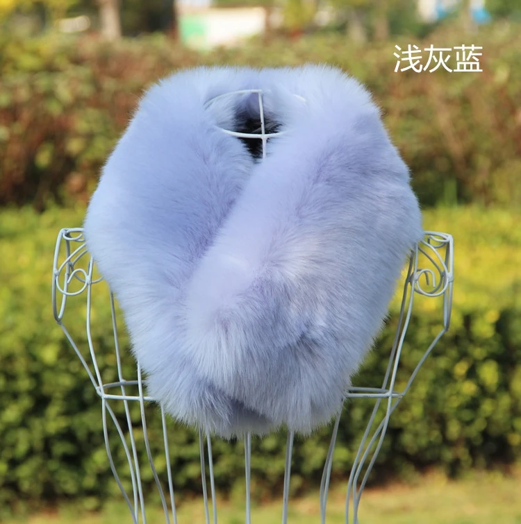 Супер мягкий унисекс лисий мех кролика кольцо шарф воротник из меха енота