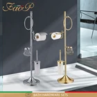 Держатели для туалетных щеток FAOP, золотистые античные латунные вешалки для рулона бумаги, держатели для бумаги, Набор принадлежностей для ванной комнаты